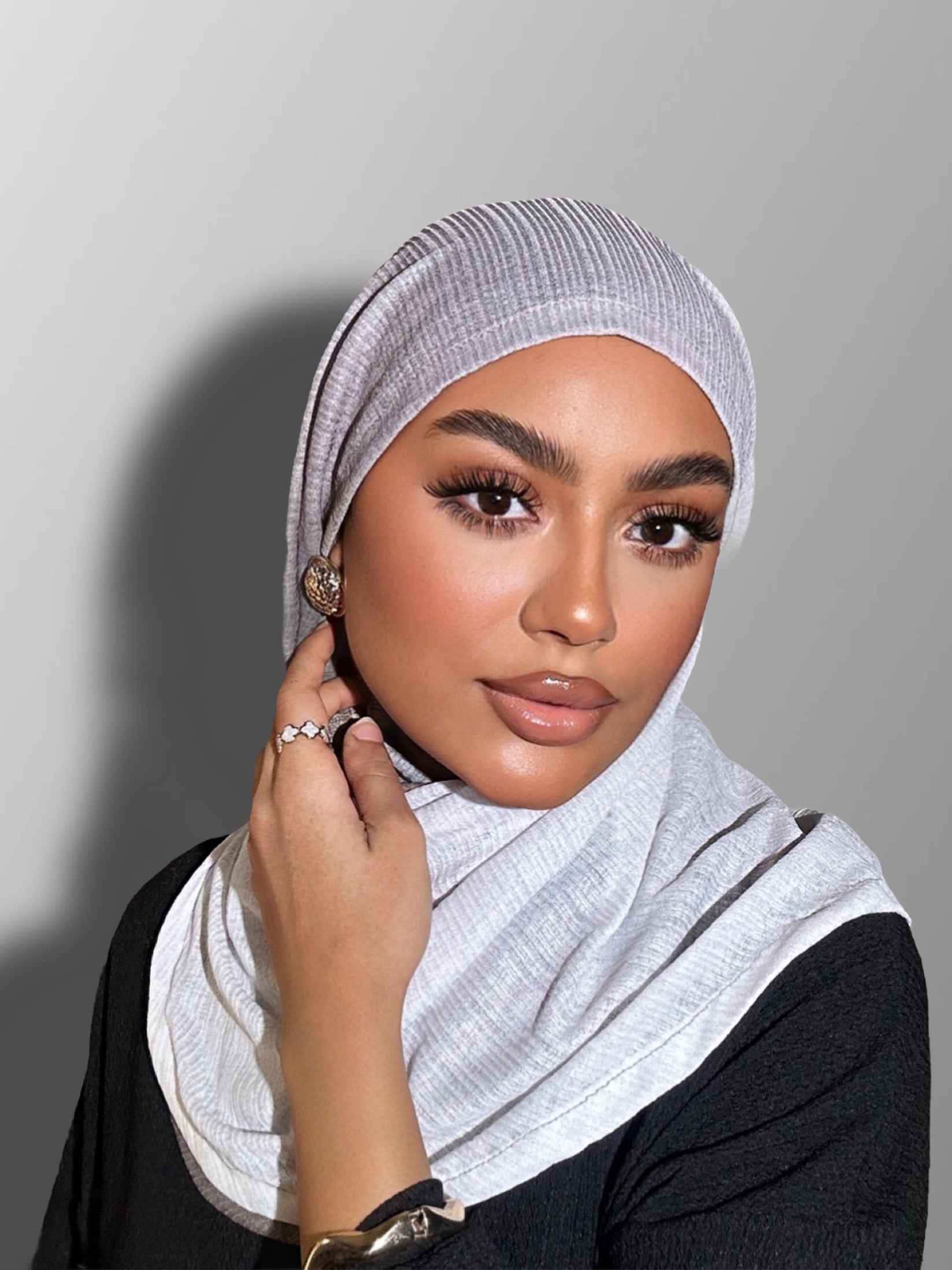 Silver Grey Gradient Easy Scarf
