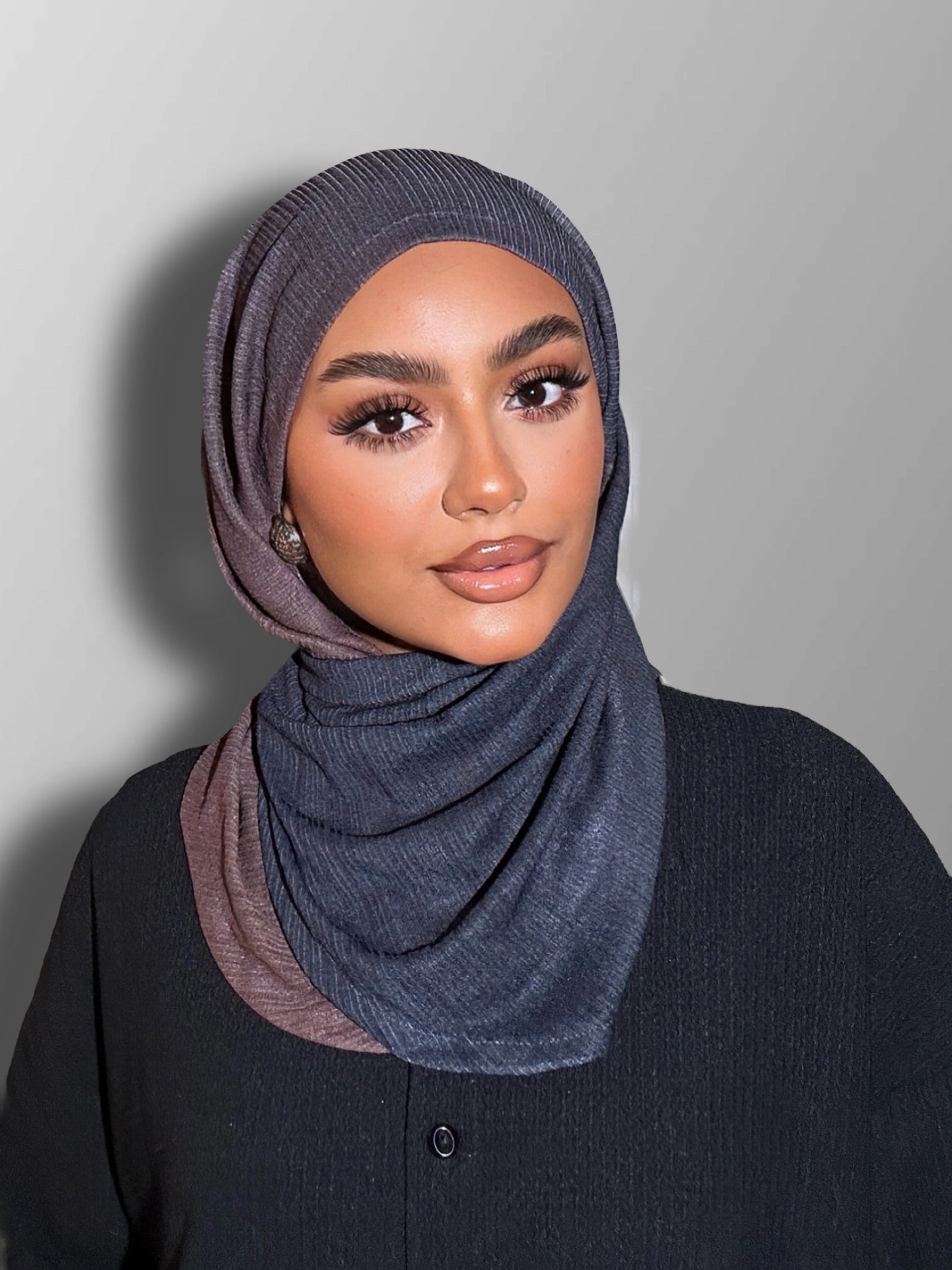 Navy Gradient Easy Scarf