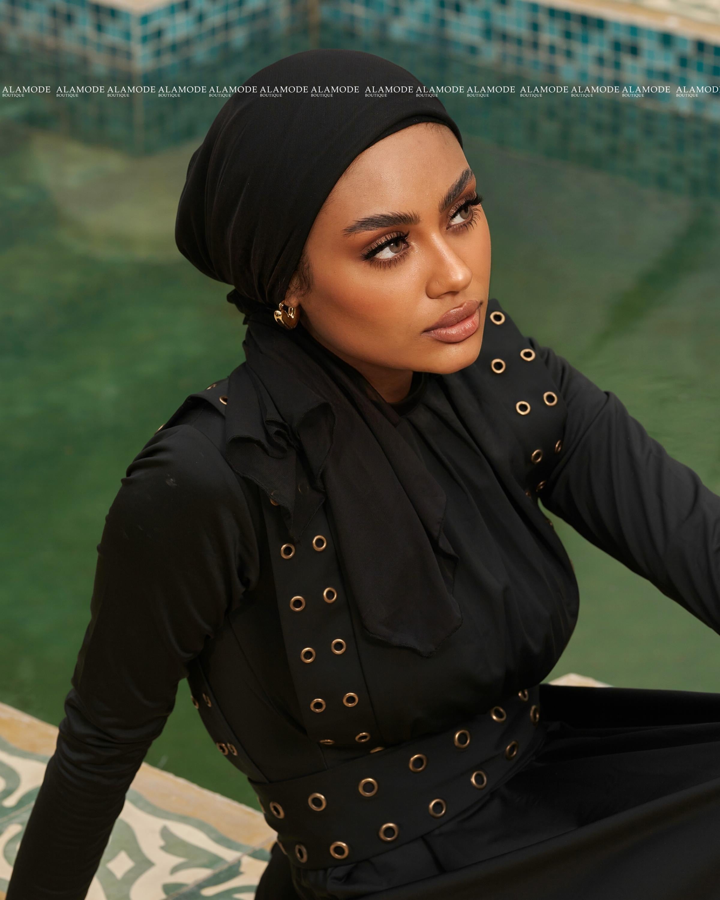 Black Swim Mini Tie