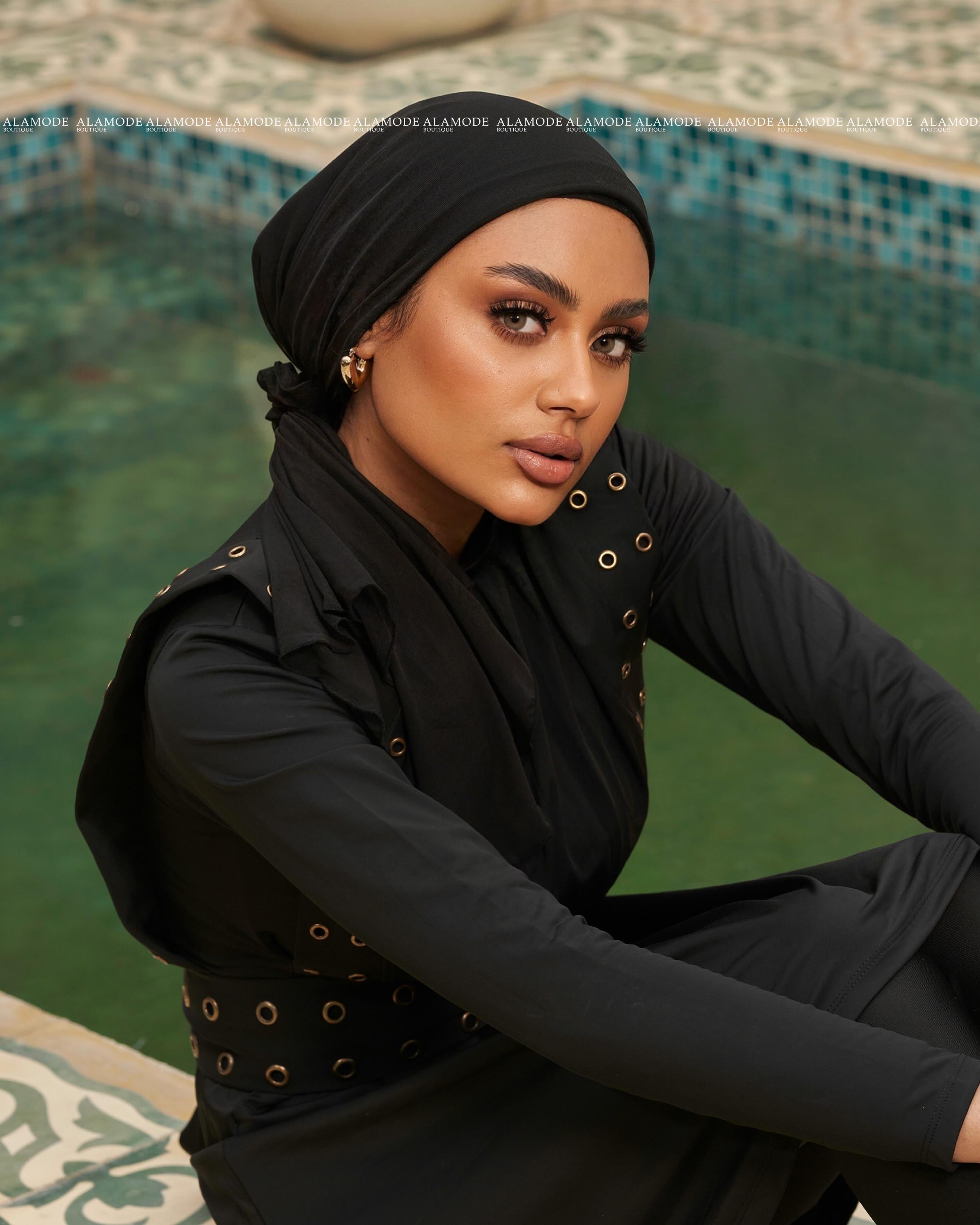 Black Swim Mini Tie