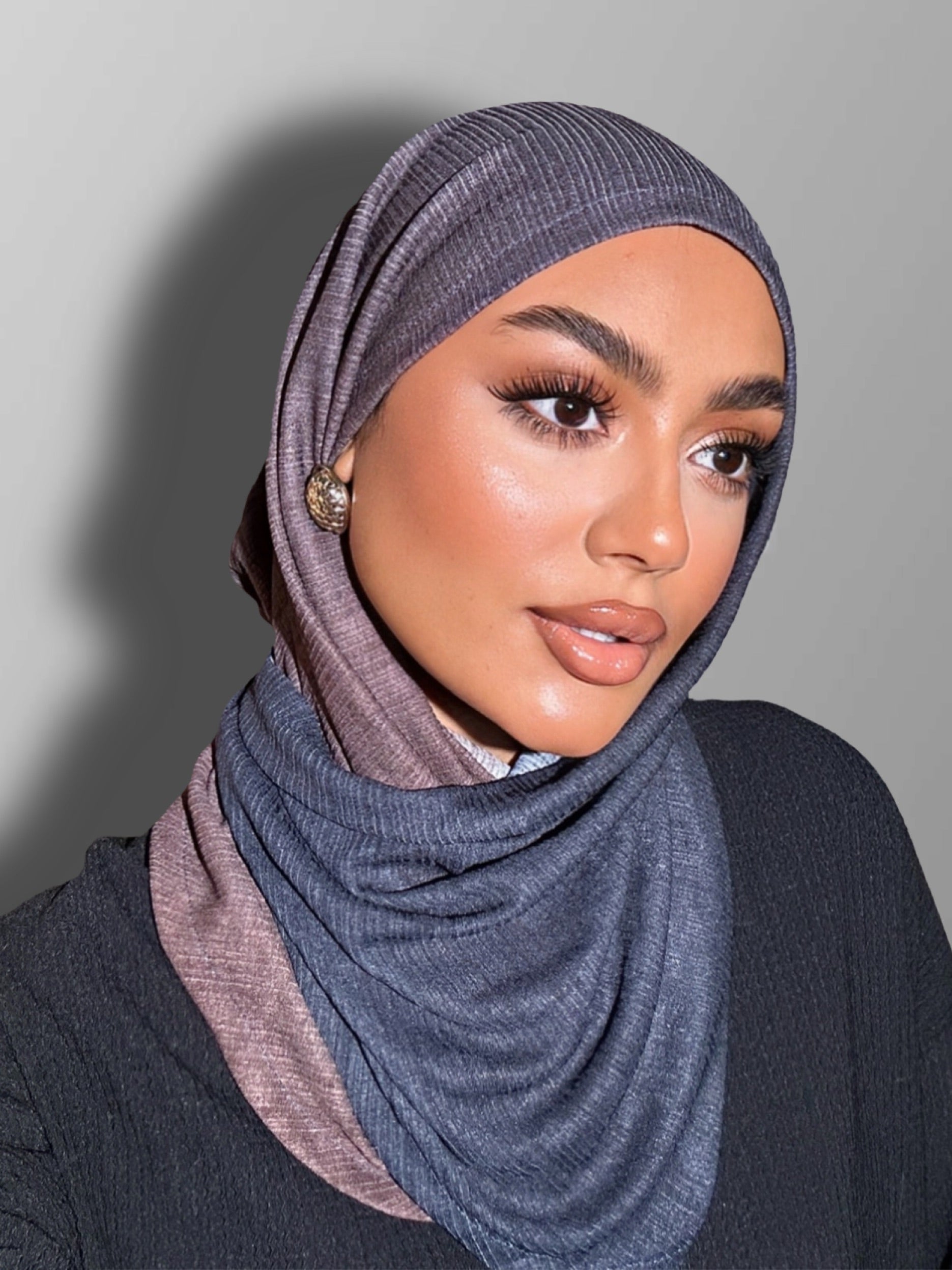 Navy Gradient Easy Scarf