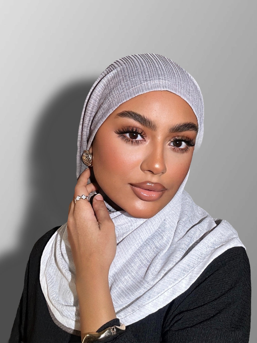 Silver Grey Gradient Easy Scarf