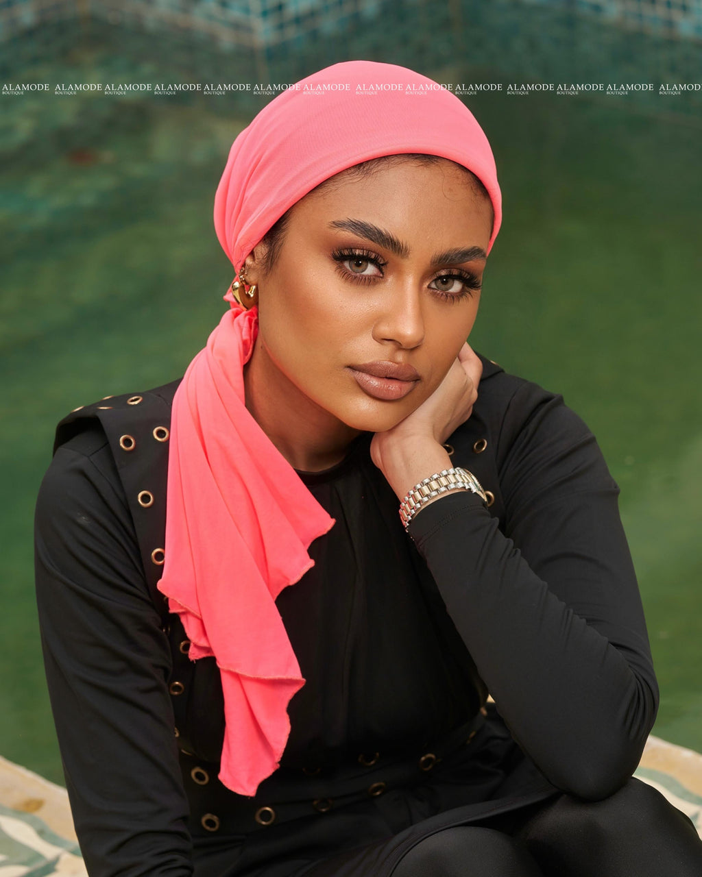 Coral Pink Swim Mini Tie