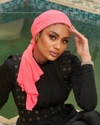 Coral Pink Swim Mini Tie