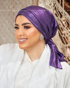 Purple Metallic Mini Scarf