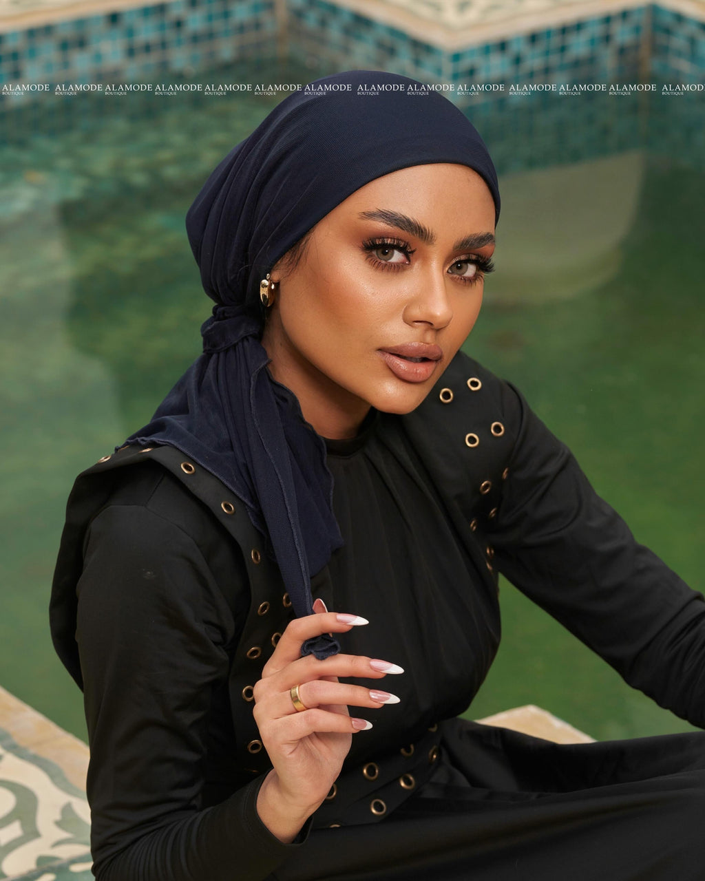 Navy blue Swim Mini Tie