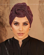 Maron Metallic Round Wing