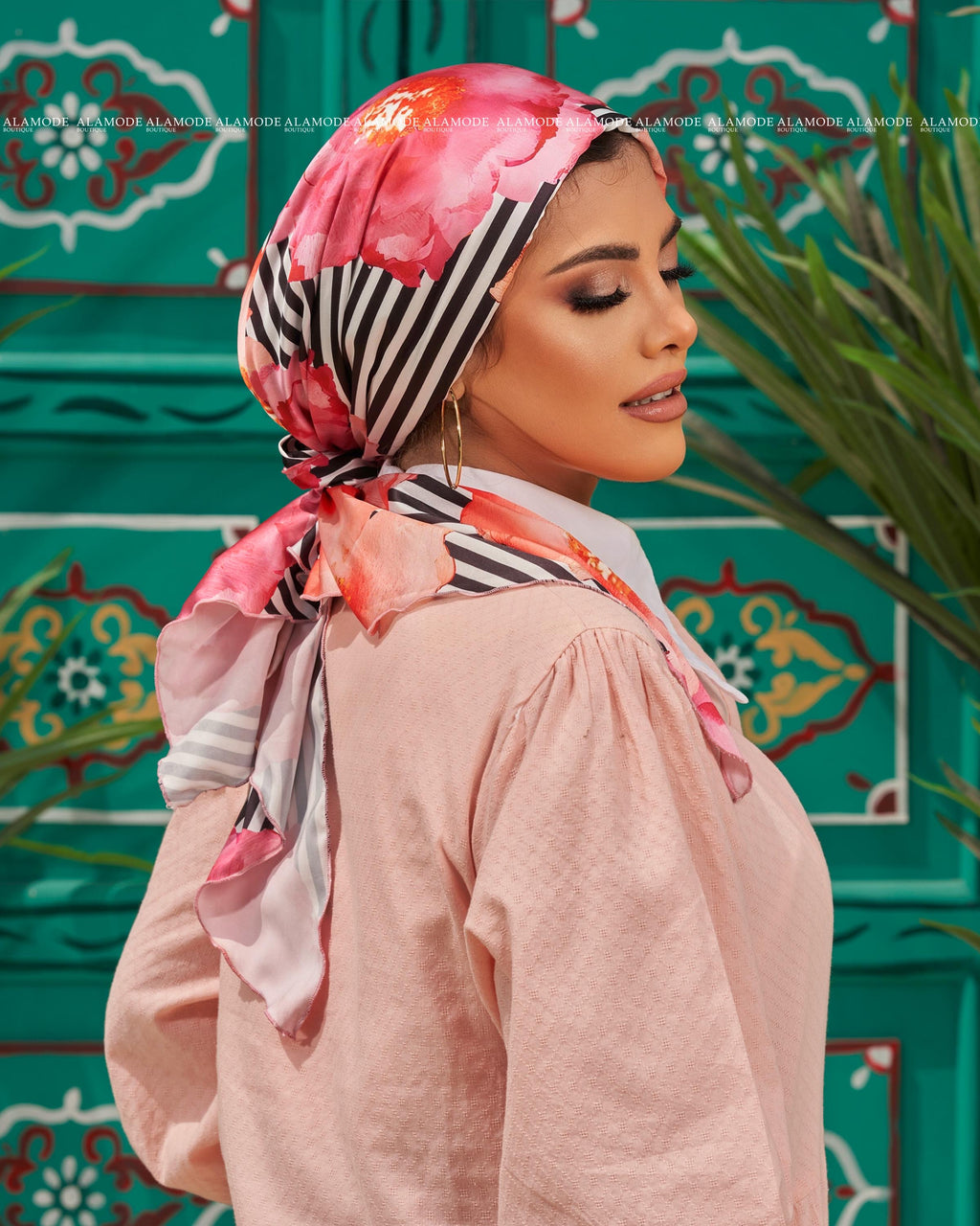 Stripe Flori Mini Tie