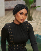 Black Swim Linked Drapped