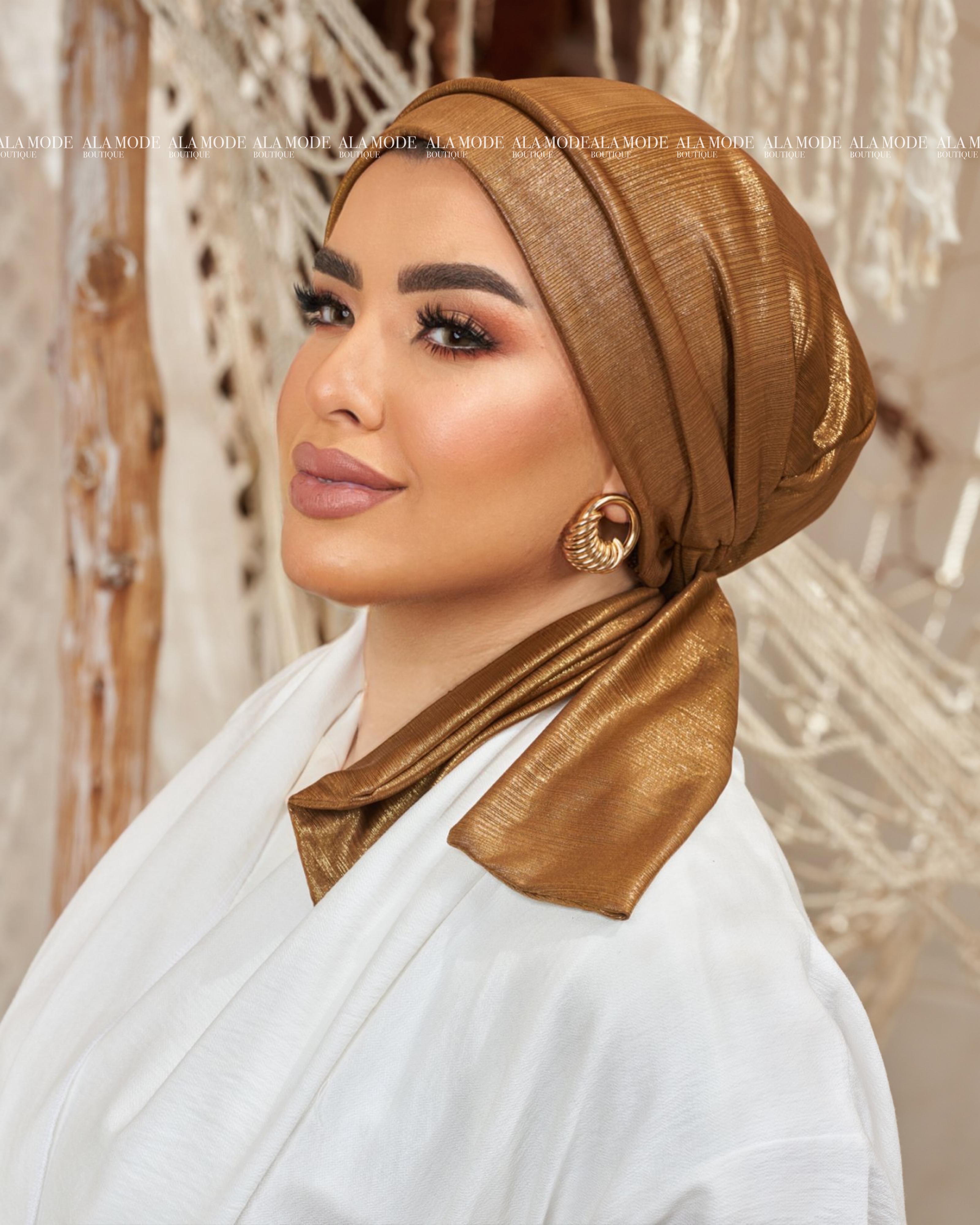 Gold Metallic Mini Scarf