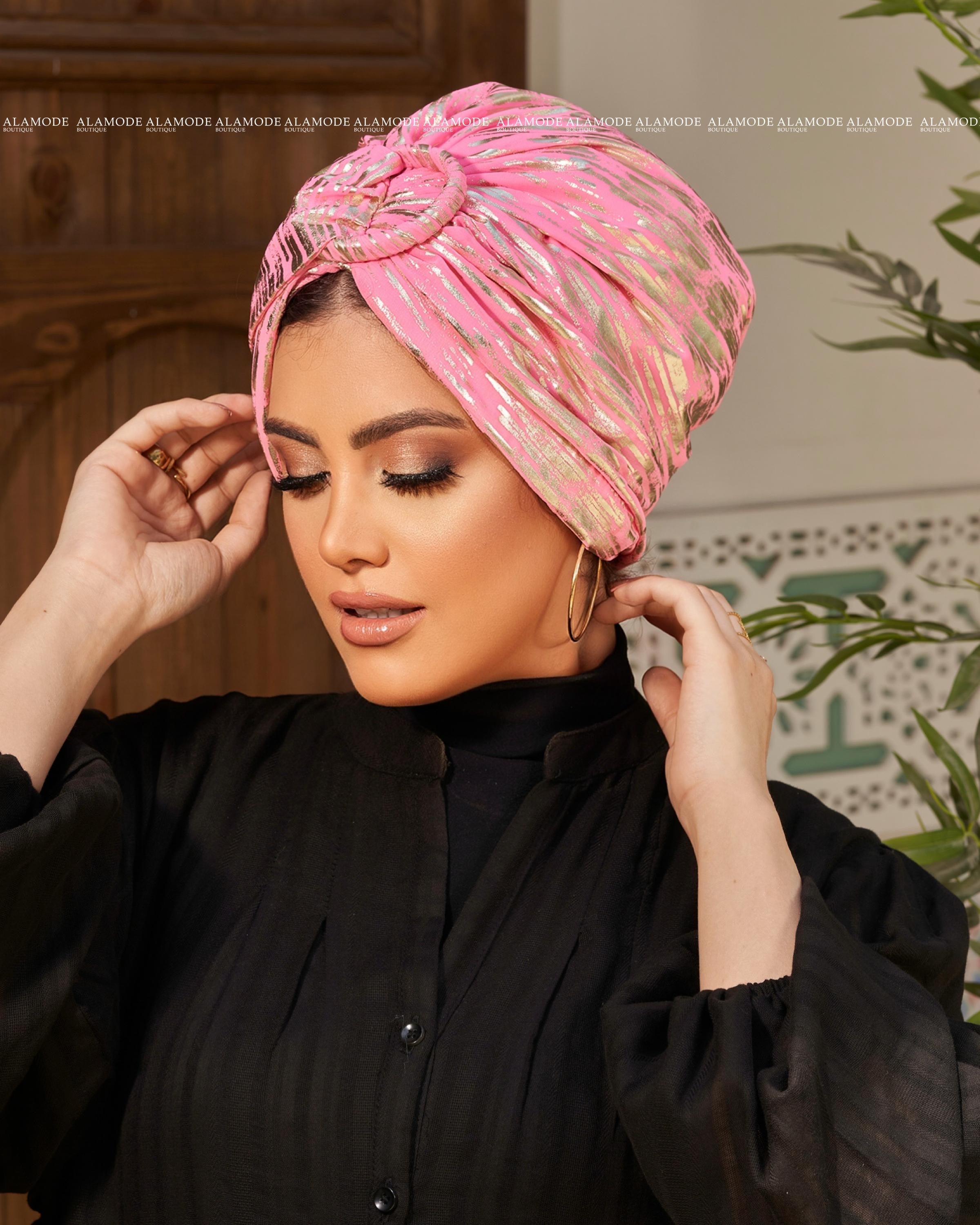 Pink Neon Ring Turban