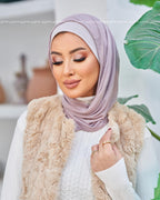 Purple Grey Easy Scarf
