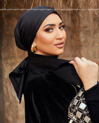 Black Mini Tie Satin