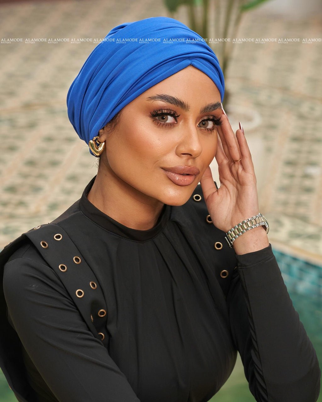 Blue Swim Linked Drapped