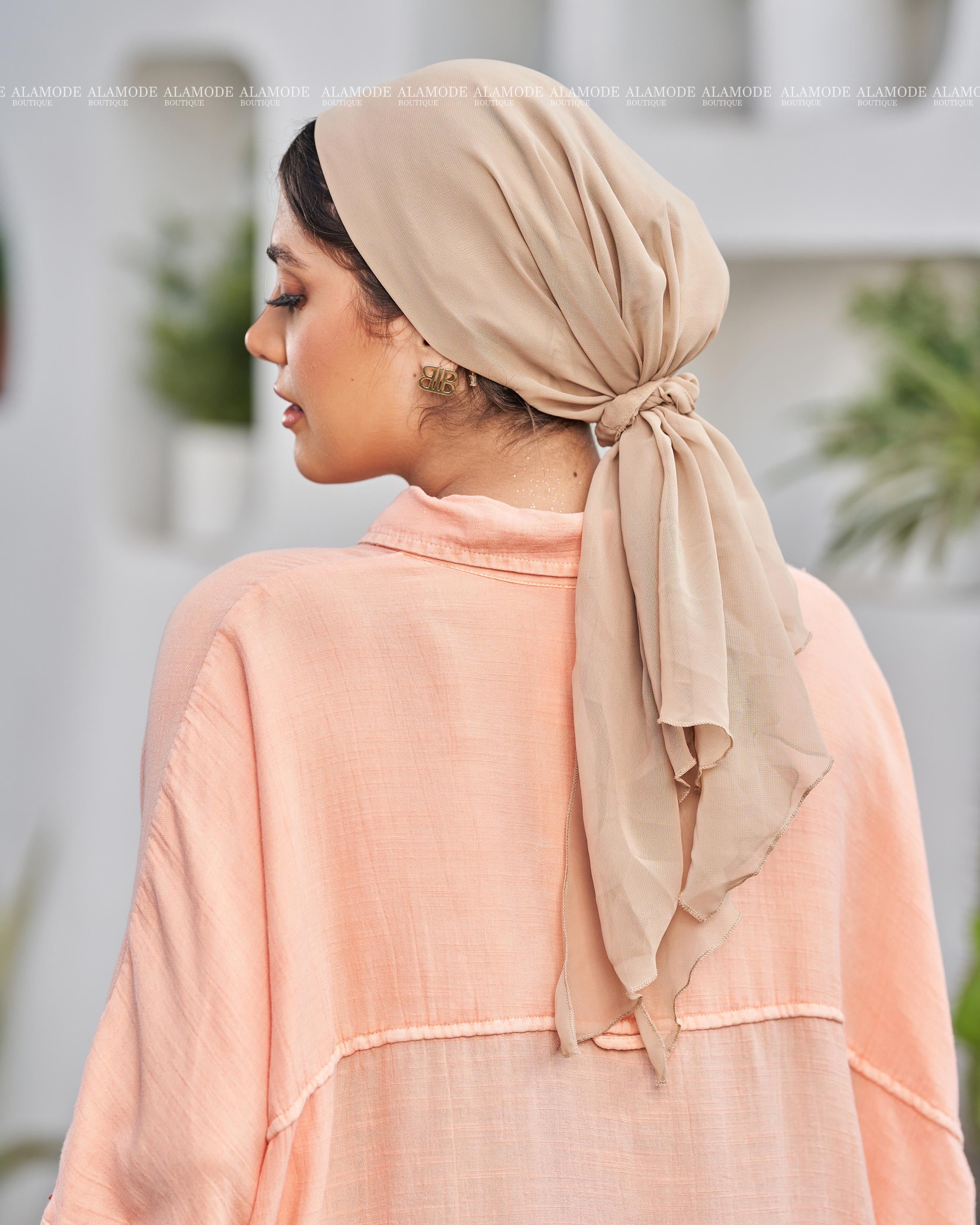 Light Beige Chiffon Mini Tie