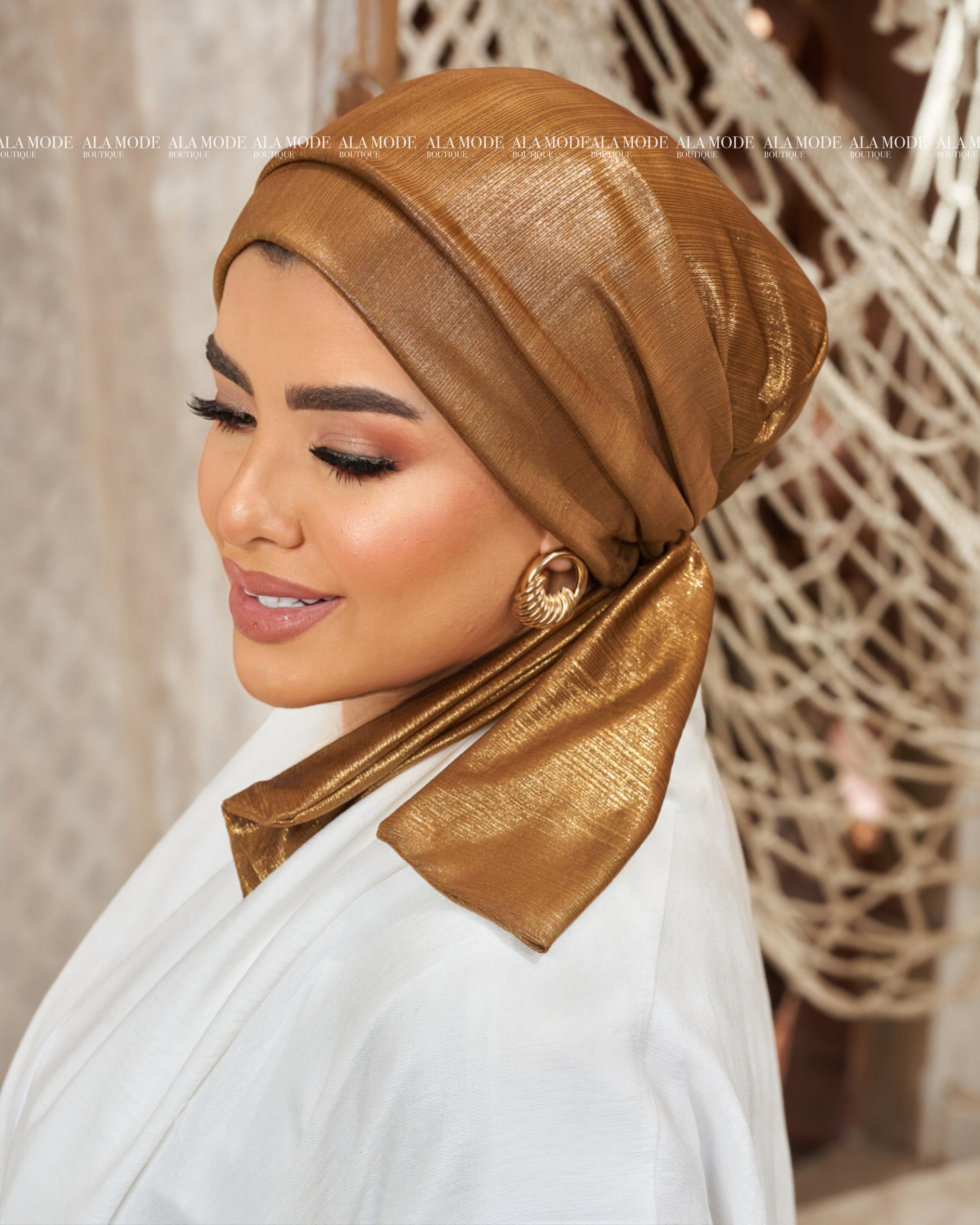 Gold Metallic Mini Scarf
