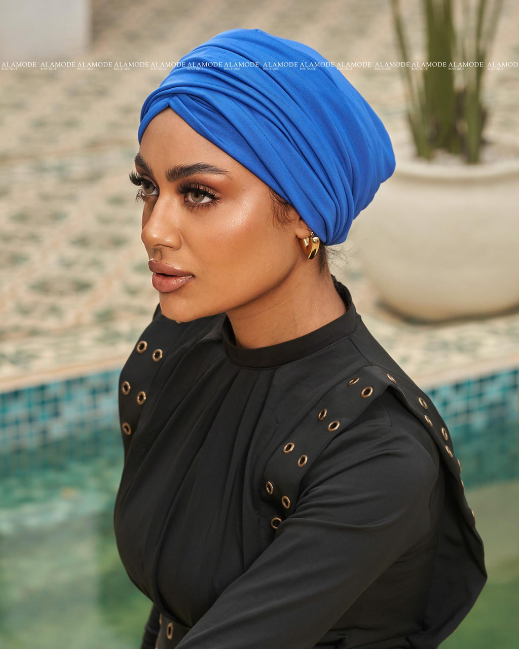 Blue Swim Linked Drapped