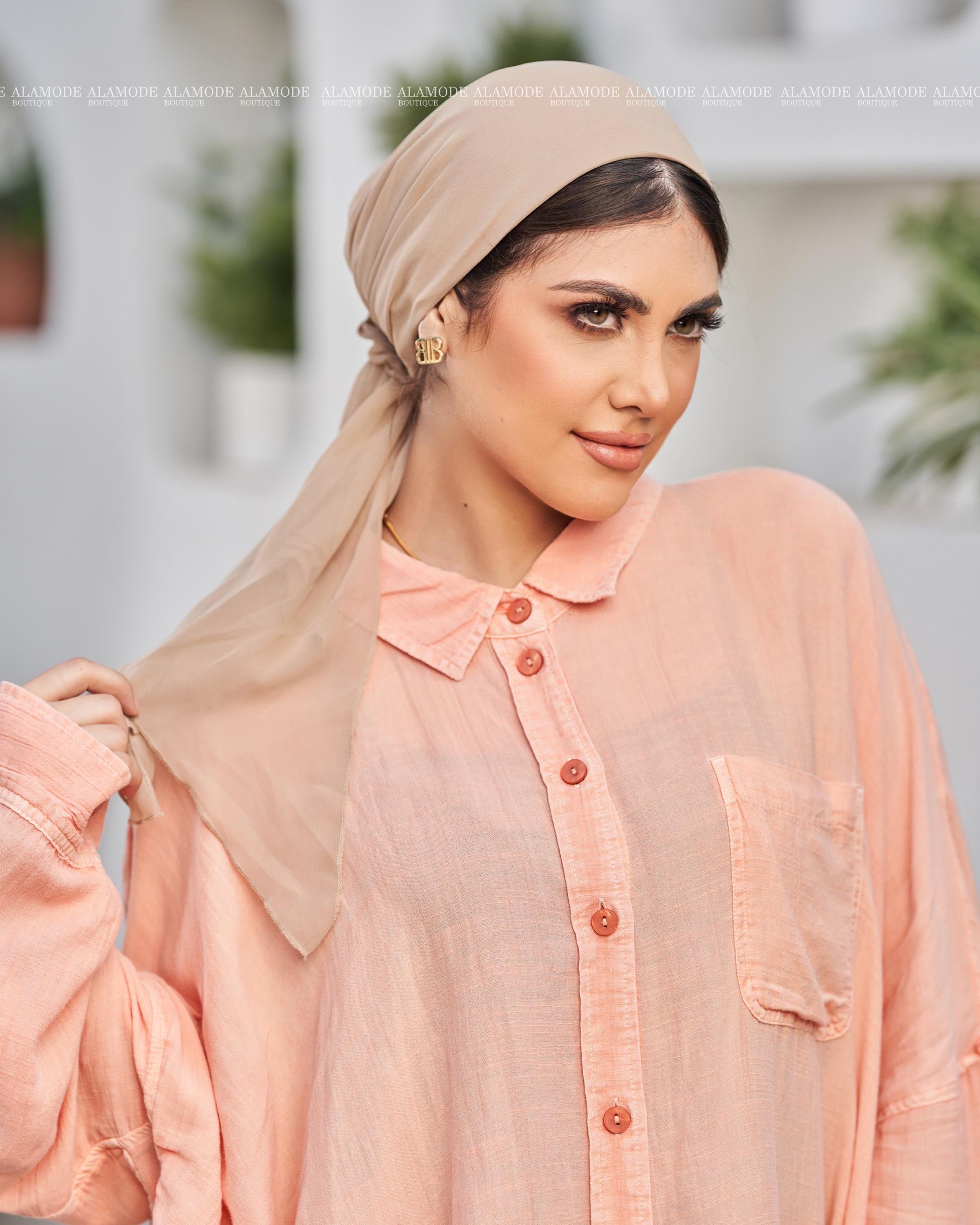 Light Beige Chiffon Mini Tie
