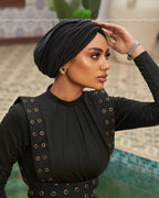 Black Swim Linked Drapped