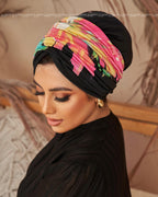 Black Flori Linked Drapped