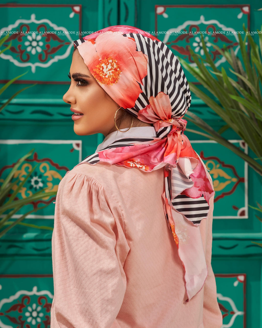 Stripe Flori Mini Tie