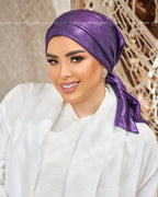 Purple Metallic Mini Scarf