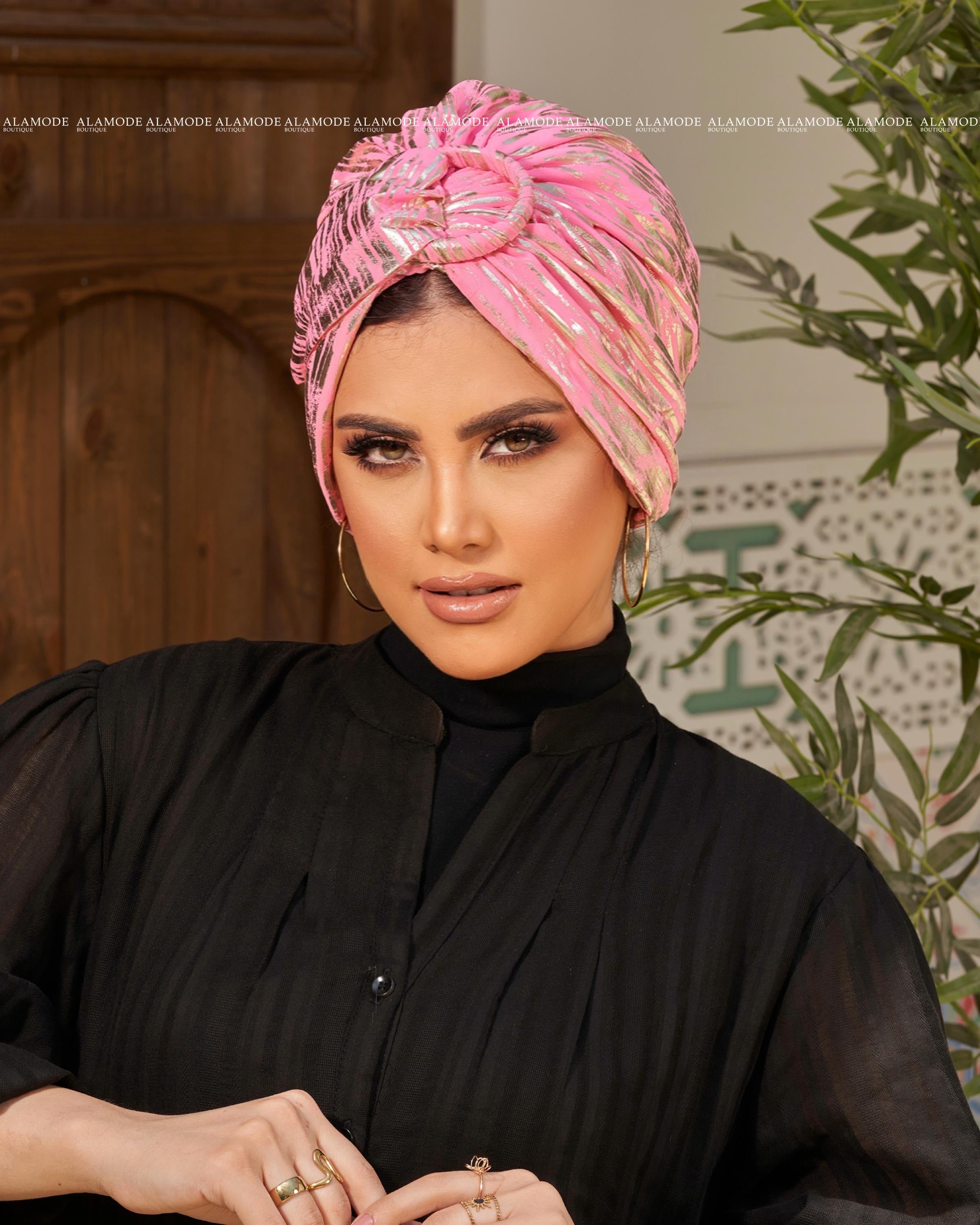 Pink Neon Ring Turban