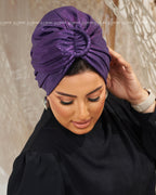Purple Metallic Ring Turban