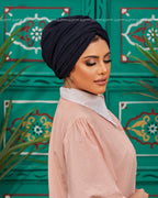 Dark Navy Blue Linked Drapped