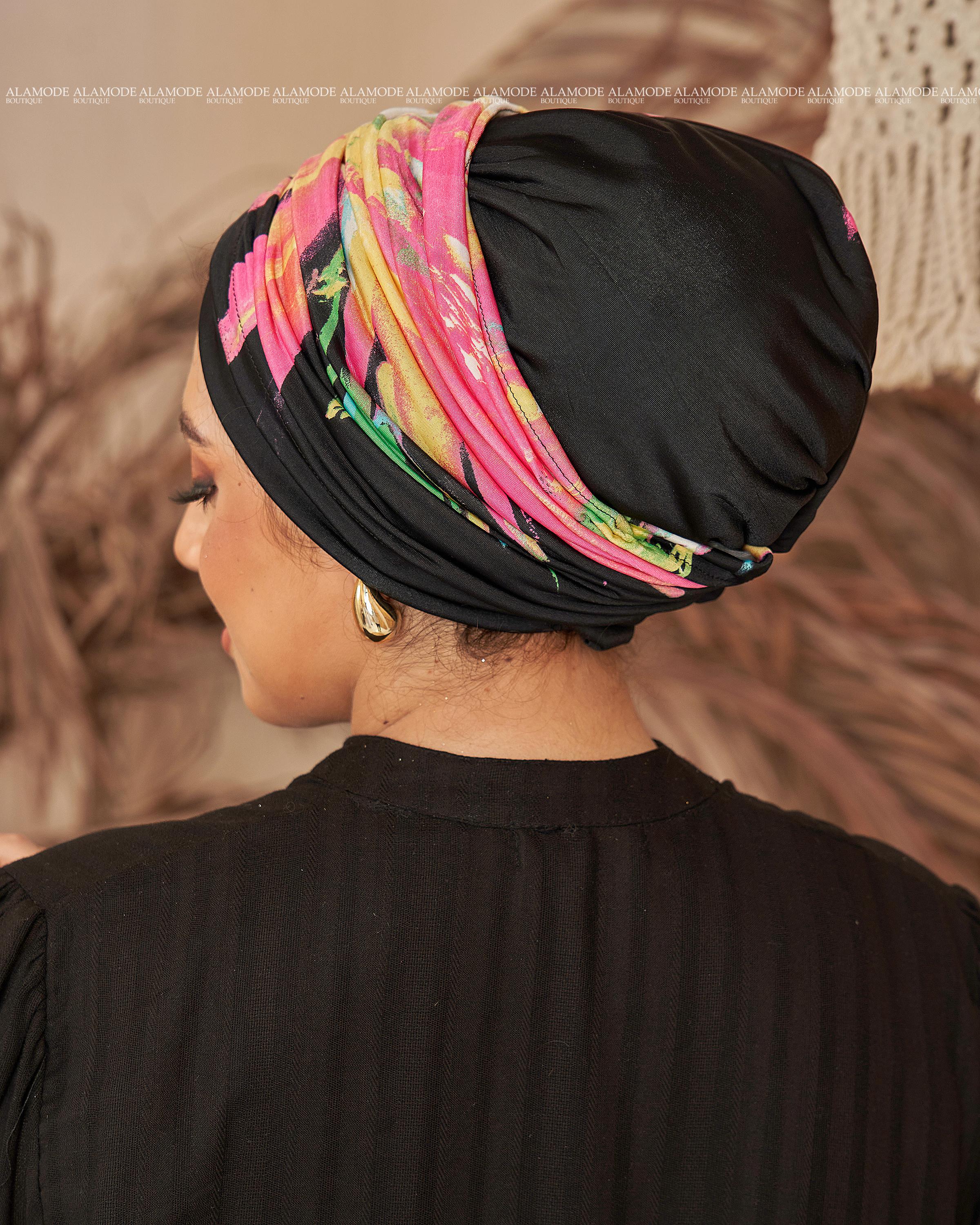 Black Flori Linked Drapped
