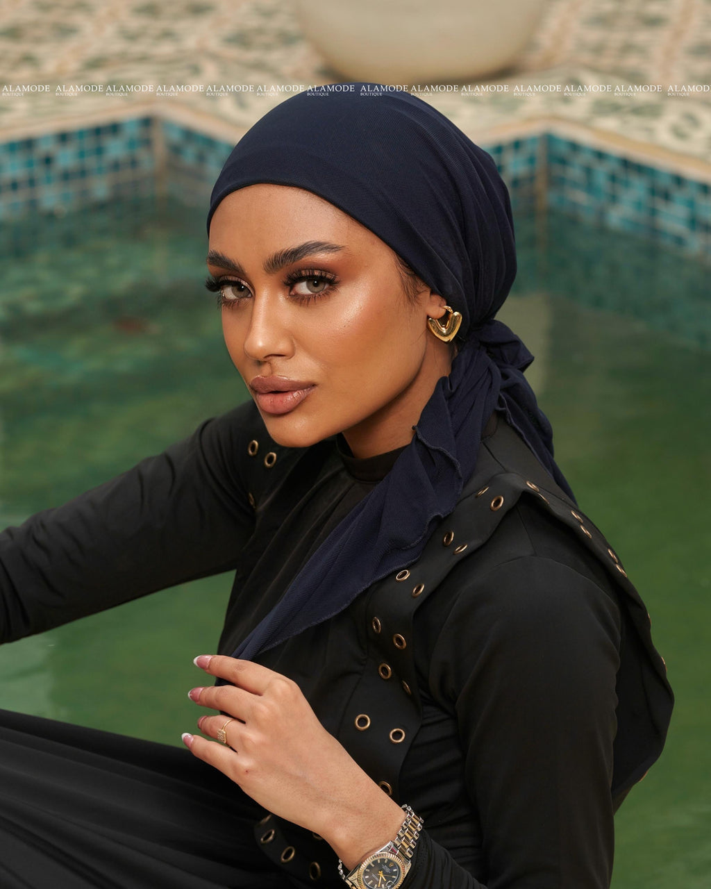 Navy blue Swim Mini Tie