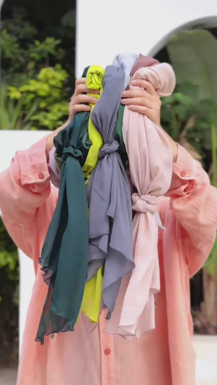 Light Beige Chiffon Mini Tie